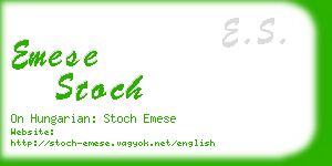 emese stoch business card
